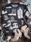 Boots A Million Sweater - Apparel - 2 Fly Co. - Bronco Western Supply Co.