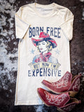 Born Free Tee - Cream - Apparel - Bronco Western Supply Co. - Bronco Western Supply Co.