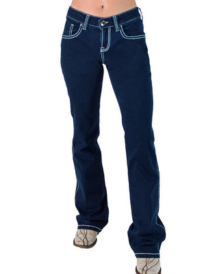 Breathe Edgy Dark Bootcut Jeans by Cowgirl Tuff – Apparel from Bronco Western Supply Co.