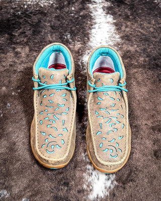 Breigh Twisted X Chukka Driving Moc - Bomber & Turquoise with Filigree – Women's Shoes from Bronco Western Supply Co.