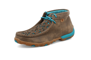 Breigh Twisted X Chukka Driving Moc - Bomber & Turquoise with Filigree – Women's Shoes from Bronco Western Supply Co.
