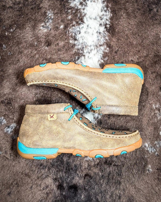 Breigh Twisted X Chukka Driving Moc - Bomber & Turquoise with Filigree – Women's Shoes from Bronco Western Supply Co.