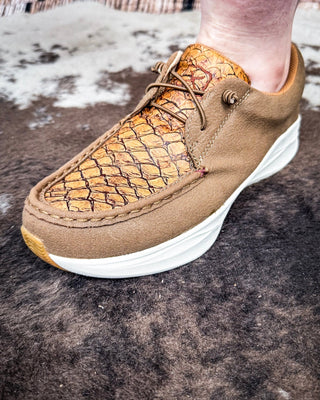 Bria Twisted X Feather X Slip - On Shoe - Tan and Toasted Coconut – Women's Shoes from Bronco Western Supply Co.