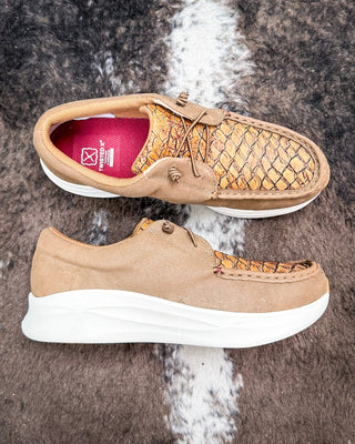 Bria Twisted X Feather X Slip - On Shoe - Tan and Toasted Coconut – Women's Shoes from Bronco Western Supply Co.