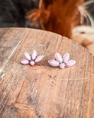 Brooks Stud Fashion Earrings - Pink – Jewelry from Bronco Western Supply Co.