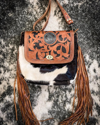 Myra Bag - Brown Boughs Hand - Tooled Bag - Purses & Wallets - Myra Bag - Bronco Western Supply Co.