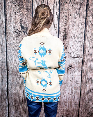 Buckaroo Aztec Rodeo Knit Sweater Cardigan – Apparel from Bronco Western Supply Co.