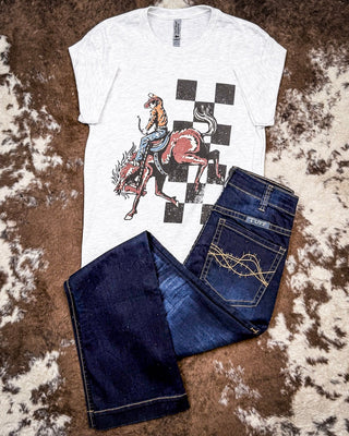 Bucking Horse Graphic Tee - Oat – Shirts & Tops from Bronco Western Supply Co.