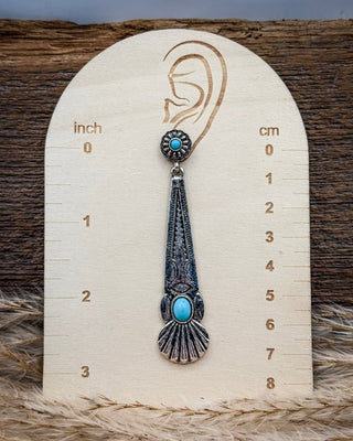Calista Aqua Stone Drop Earrings – Jewelry from Bronco Western Supply Co.
