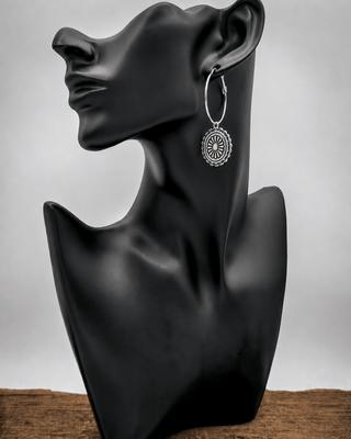 Calypso Concho Hoop Earrings in Cream – Jewelry from Bronco Western Supply Co.