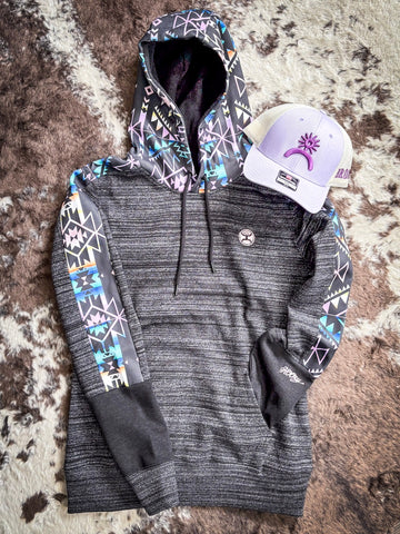 Canyon Hooey Ladies Hoodie - Black Aztec - Apparel - Hooey - Bronco Western Supply Co.