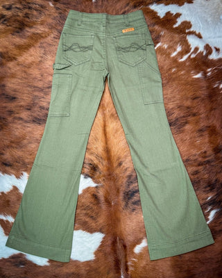 Carpenter Trouser Jeans in Army Green by Cowgirl Tuff – Apparel from Bronco Western Supply Co.