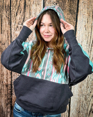 Casa Aztec Hoodie in Charcoal by Hooey – Apparel from Bronco Western Supply Co.