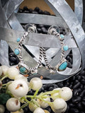 Celeste Turquoise Semi Hoops - Jewelry - Bronco Western Supply Jewelry - Bronco Western Supply Co.