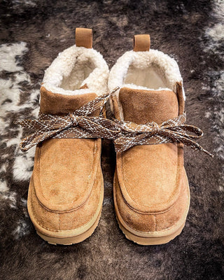 Cherilyn Fur Lined Ankle Bootie in Tan by Very G – Women's Shoes from Bronco Western Supply Co.