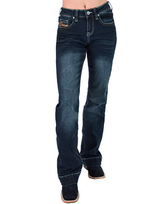 Classic DFMI Dark Bootcut Jeans by Cowgirl Tuff – Apparel from Bronco Western Supply Co.