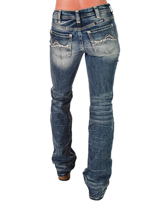Cool N Edgy Mid - Rise Bootcut Jeans by Cowgirl Tuff – Apparel from Bronco Western Supply Co.