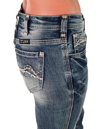 Cool N Edgy Mid - Rise Bootcut Jeans by Cowgirl Tuff – Apparel from Bronco Western Supply Co.
