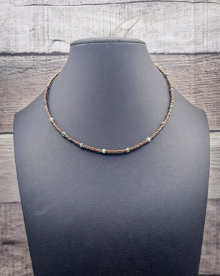 Copper Creek African Turquoise Glass Bead Choker – Jewelry from Bronco Western Supply Co.