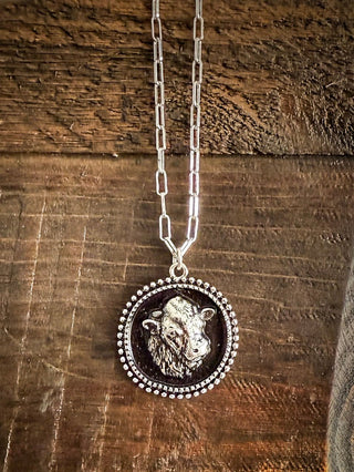 Cow Head Cameo Pendant Fashion Necklace – Jewelry from Bronco Western Supply Co.