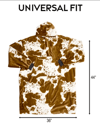 Cow Print Hooded Blanket – Gift Items from Bronco Western Supply Co.