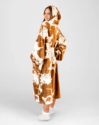 Cow Print Hooded Blanket – Gift Items from Bronco Western Supply Co.