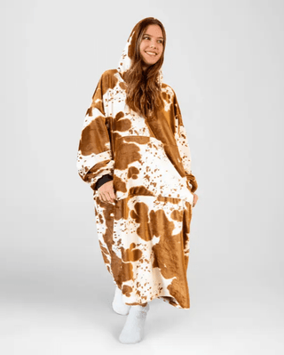 Cow Print Hooded Blanket – Gift Items from Bronco Western Supply Co.