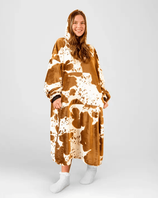Cow Print Hooded Blanket – Gift Items from Bronco Western Supply Co.
