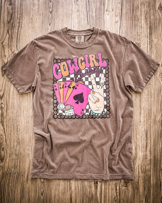 Cowgirl Lucky Graphic Tee – Apparel from Bronco Western Supply Co.