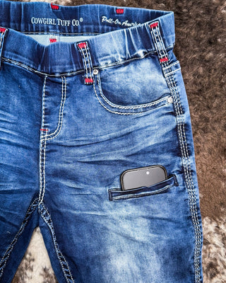 Cowgirl Tuff American Trouser Pull - On Trouser Jeans – Apparel from Bronco Western Supply Co.