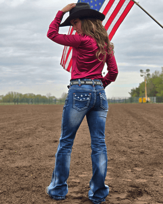 Cowgirl Tuff American Trouser Pull - On Trouser Jeans – Apparel from Bronco Western Supply Co.