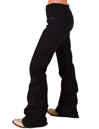 Cowgirl Tuff - Black Sport Trouser Jeans – Natural Waist with Cellphone Pocket – Apparel from Bronco Western Supply Co.