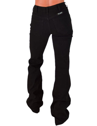 Cowgirl Tuff - Black Sport Trouser Jeans – Natural Waist with Cellphone Pocket – Apparel from Bronco Western Supply Co.