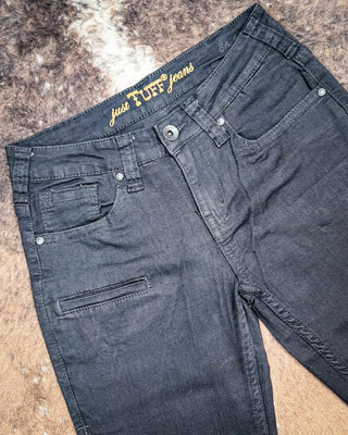 Cowgirl Tuff - Black Sport Trouser Jeans – Natural Waist with Cellphone Pocket - Apparel - Cowgirl Tuff Company - Bronco Western Supply Co.