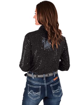 Cowgirl Tuff Black Starry Arena Pullover Button Up – Apparel from Bronco Western Supply Co.