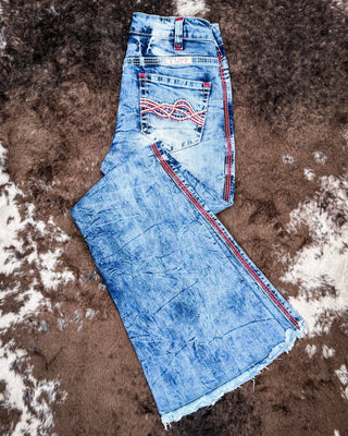 Cowgirl Tuff Blazn' Red Trouser Jeans – Apparel from Bronco Western Supply Co.