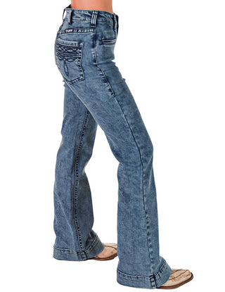 Cowgirl Tuff - Boot Stitch Blues High - Rise Trouser Jeans – Light Wash – Apparel from Bronco Western Supply Co.