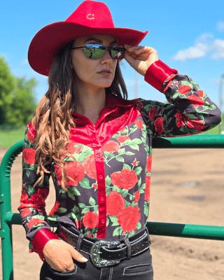 Cowgirl Tuff Classic Rose Pullover Button Up – Apparel from Bronco Western Supply Co.