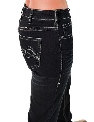 Cowgirl Tuff - Dark Charcoal DFMI Bootcut Jeans – Natural Waist Tuff Flex Denim – Apparel from Bronco Western Supply Co.