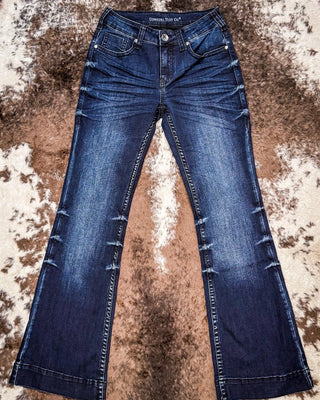 Cowgirl Tuff Deep Sapphires Trouser Jeans – Apparel from Bronco Western Supply Co.