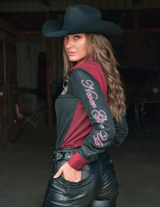 Cowgirl Tuff Never Give Up Pullover Button Up – Apparel from Bronco Western Supply Co.