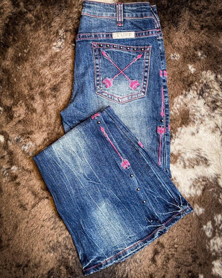 Cowgirl Tuff Pink Arrows Bootcut Jeans – Apparel from Bronco Western Supply Co.