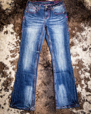 Cowgirl Tuff Pink Arrows Bootcut Jeans - Apparel - Cowgirl Tuff Company - Bronco Western Supply Co.
