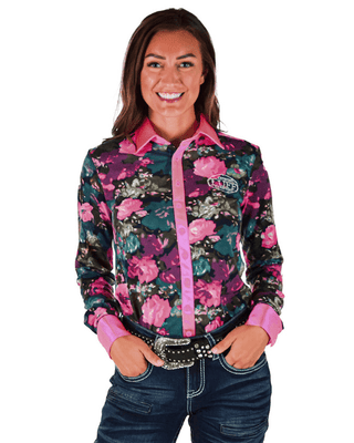 Cowgirl Tuff Pink Meadow Pullover Button Up – Apparel from Bronco Western Supply Co.