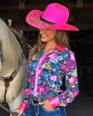 Cowgirl Tuff Pink Meadow Pullover Button Up – Apparel from Bronco Western Supply Co.