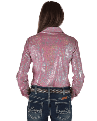 Cowgirl Tuff Pink Party Chrome Pullover Button Up – Apparel from Bronco Western Supply Co.