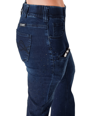 Cowgirl Tuff Pull - On Sapphire Bling Trouser – Apparel from Bronco Western Supply Co.