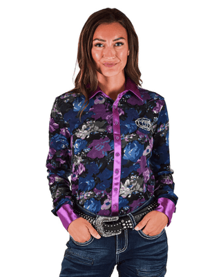 Cowgirl Tuff Purple Meadow Pullover Button Up – Apparel from Bronco Western Supply Co.