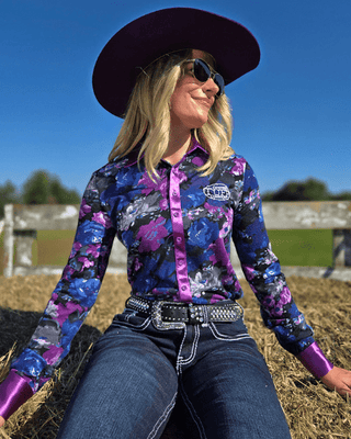 Cowgirl Tuff Purple Meadow Pullover Button Up – Apparel from Bronco Western Supply Co.