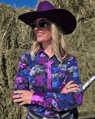Cowgirl Tuff Purple Meadow Pullover Button Up – Apparel from Bronco Western Supply Co.
